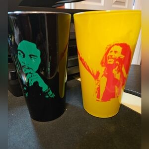 Bob Marley glasses 2 one yellow and one black 6"L